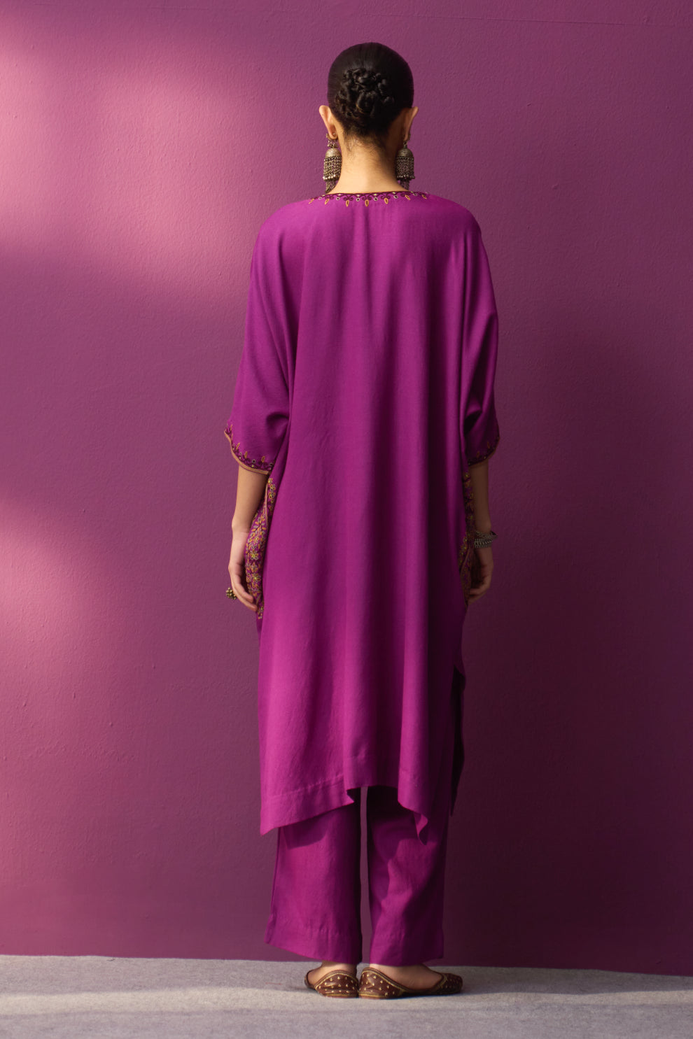 Woollen Kaftan/Aari- Voilet
