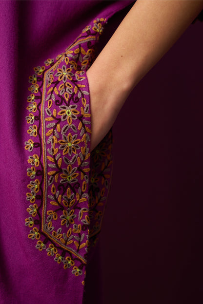 Woollen Kaftan/Aari- Voilet