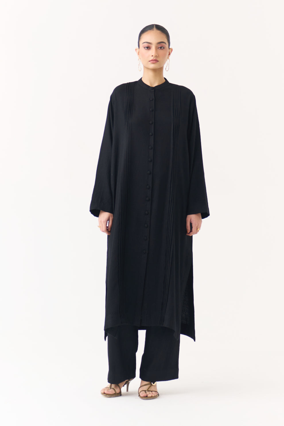 Woollen Co-ord Set - Black
