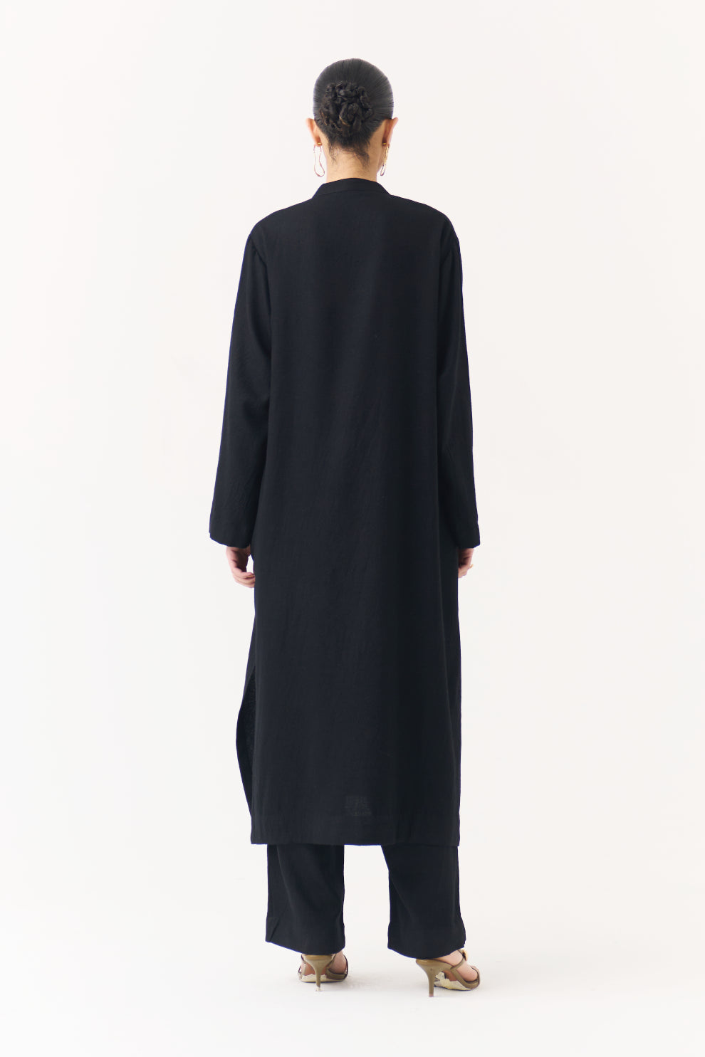 Woollen Co-ord Set - Black