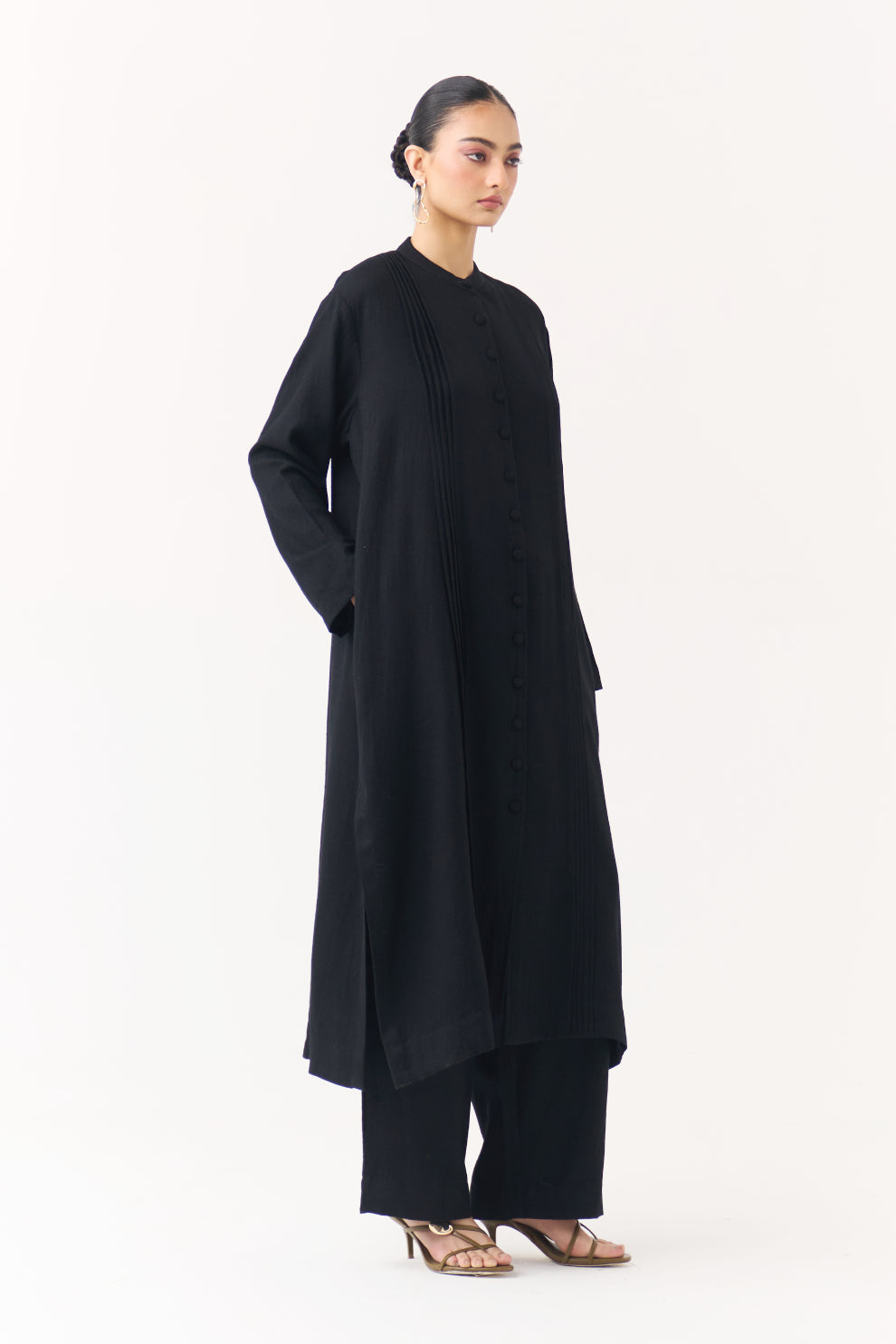 Woollen Co-ord Set - Black