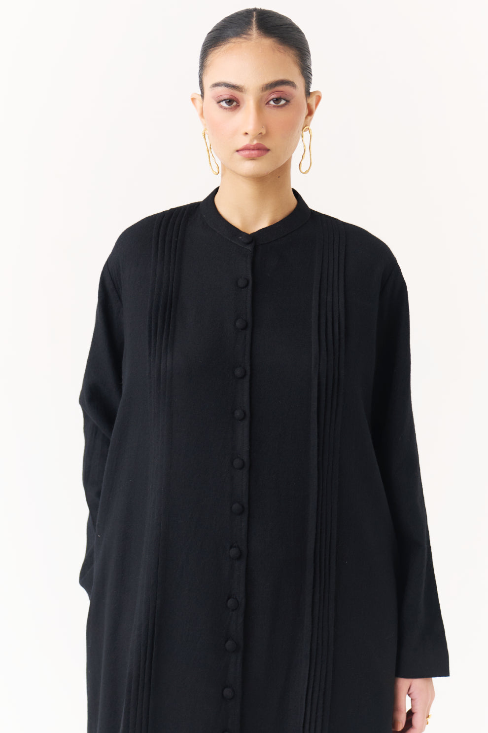 Woollen Co-ord Set - Black