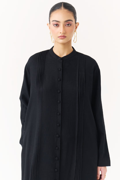 Woollen Co-ord Set - Black