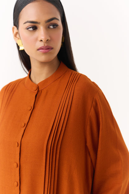 Woollen Co-ord Set - Burnt Orange