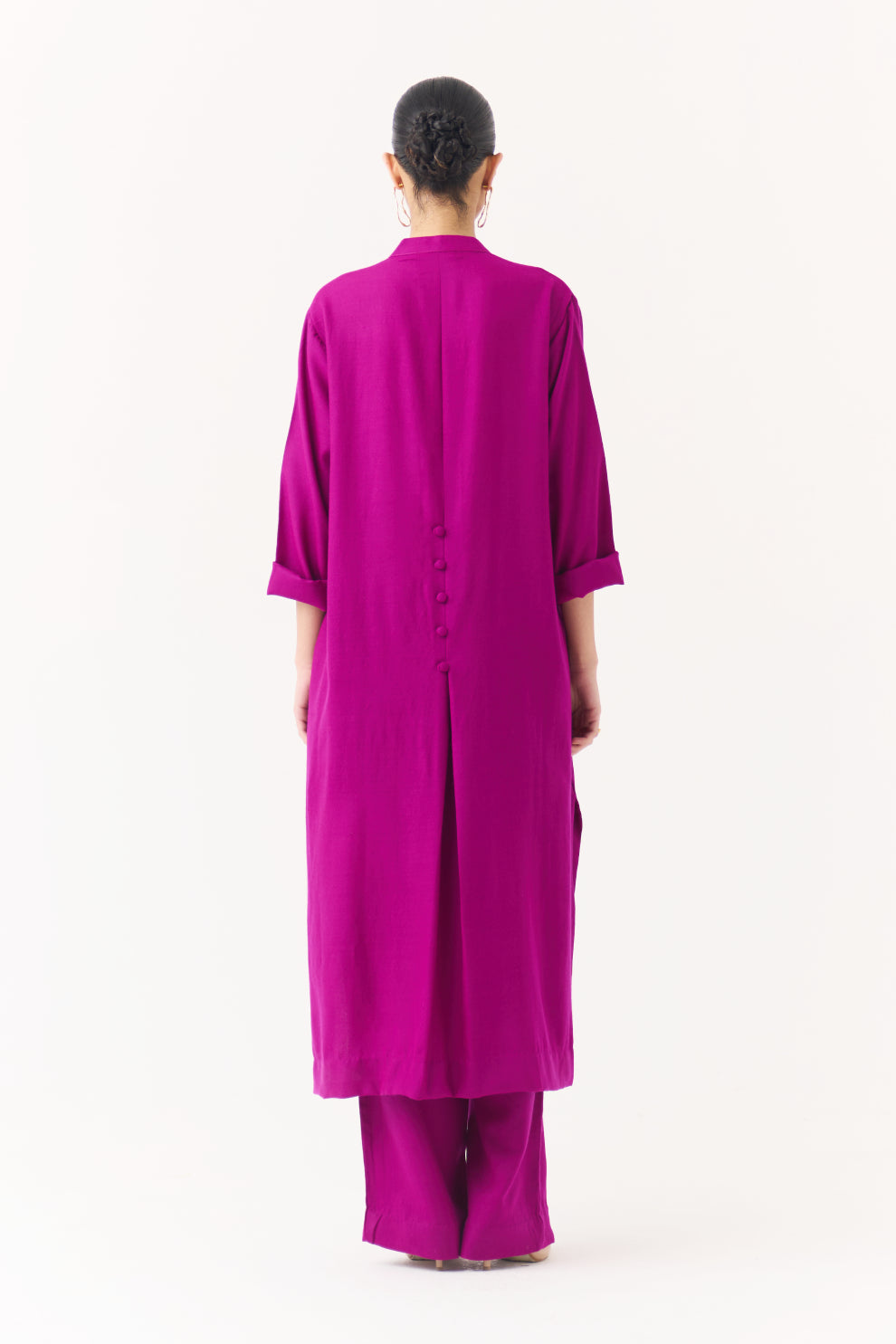 Woollen Co-ord Set - Dark Magenta