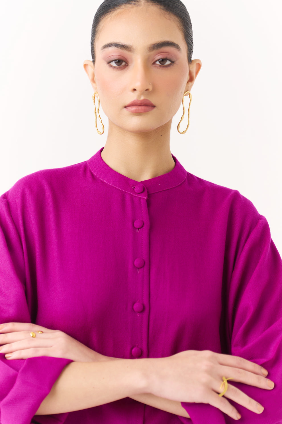 Woollen Co-ord Set - Dark Magenta