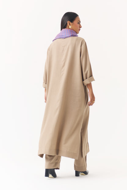 Woollen Co-ord Set - Khakhi