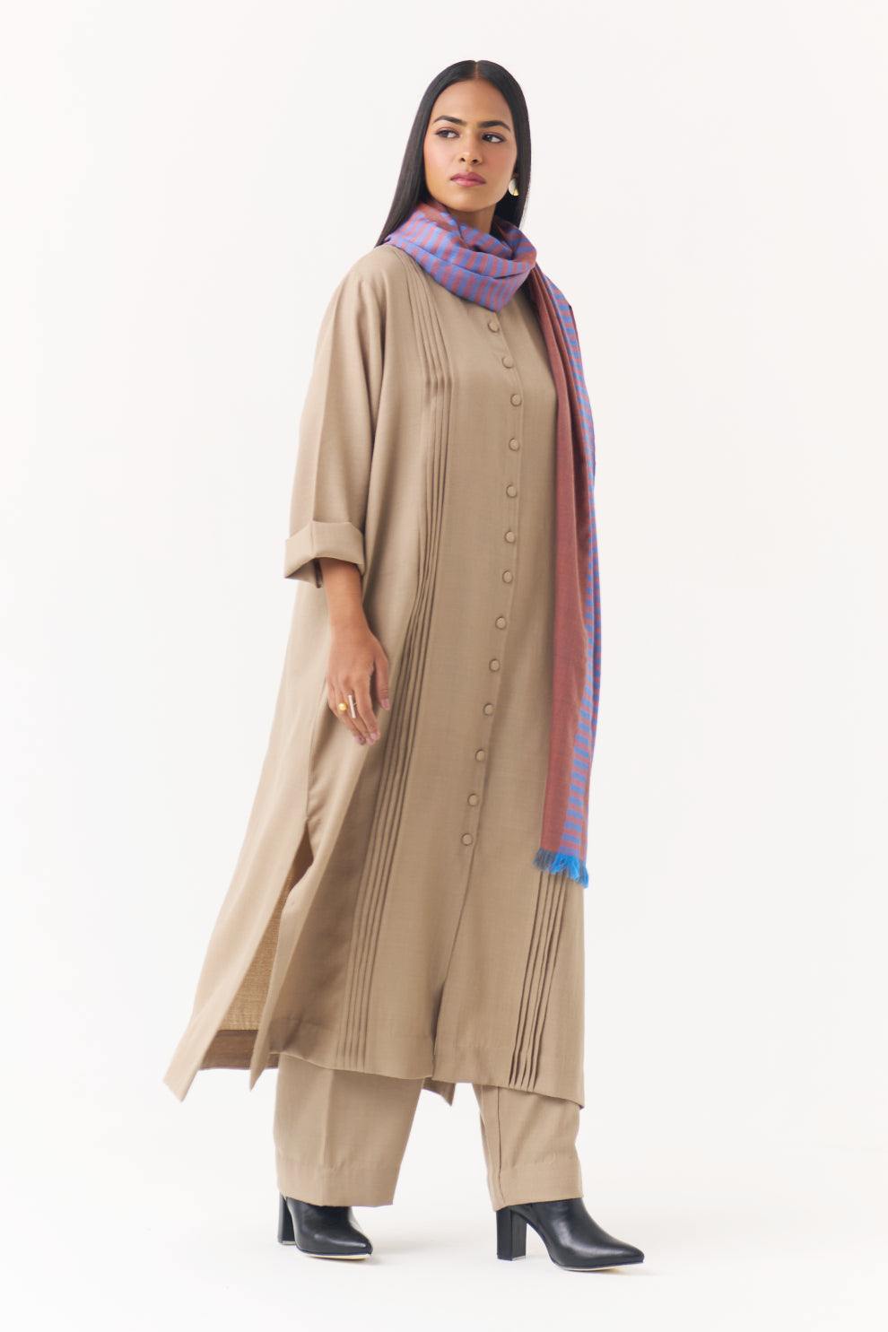 Woollen Co-ord Set - Khakhi